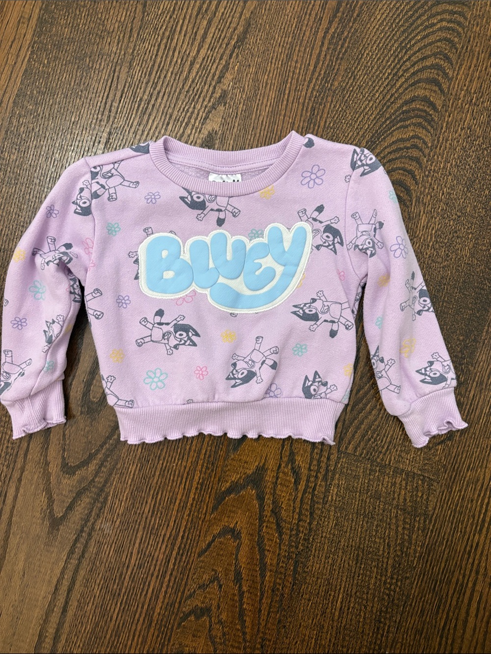 Kids Lavender Bluey Graphic Pullover Sweatshirt
